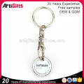 Promocional Personalizado Personalizado Al Por Mayor Trolley Coin Charms Metal Custom Keyring